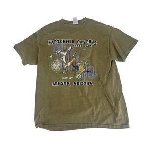 Kartchner Caverns State Park T-Shirt L Gildan Ultra Cotton Olive Green Large